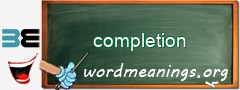 WordMeaning blackboard for completion